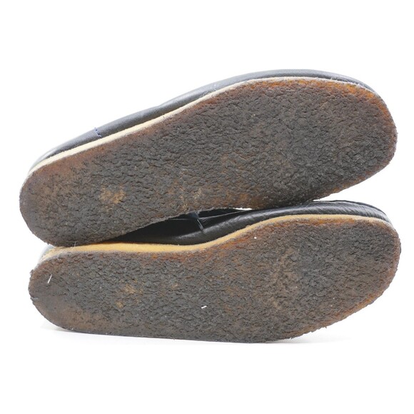 Clarks Originals Wallabee Shoes Mens Size 11.5 Black Leather Moccasin Crepe Sole main image 5